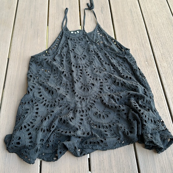 Intimately free people starry eyelet tank top black size small - Picture 4 of 4